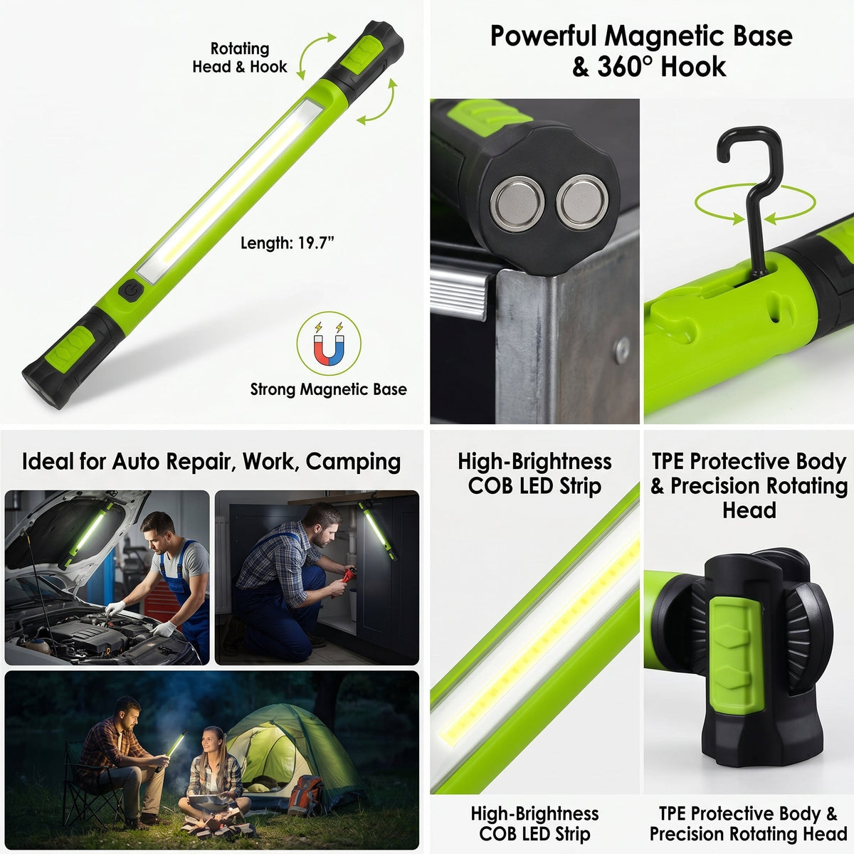 🌟🔦Multifunctional magnetic rechargeable work light💡